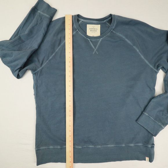 The Normal Brand Long Sleeve Men's Overshirt Blue Pullover Shirt Size XXL - Picture 6 of 9